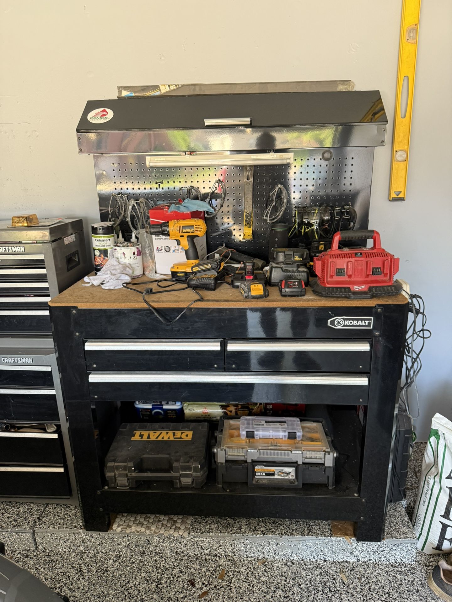 Kobalt Tool Box Workbench And Peg Board