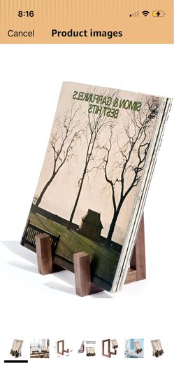 Vinyl record wood display