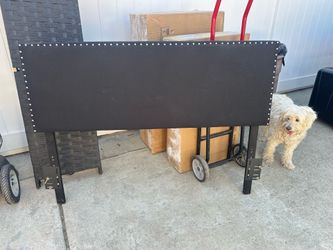 Black bed headboard