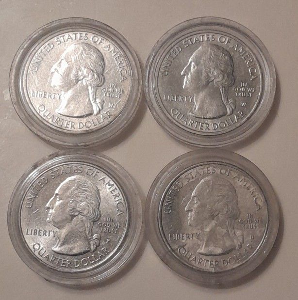 2 WESTPOINT QUARTERS AND 2 MATCHING ERROR QUARTERS P AND D MINT READ DESCRIPTION