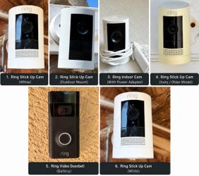 Ring Security Camera and Doorbell Lot of 6