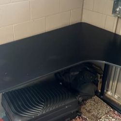 Black L-Shaped Corner Desk
