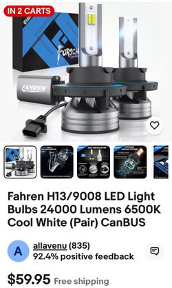 H13/9008 Led Fahrenheit Headlight Bulbs