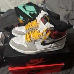 Nike Air Jordan 1 Light Smoke Gray Mens Shoe Size 13 
