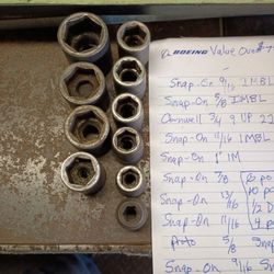 Snap On 1/2 Drive Impact Socket Set 14 Pcs