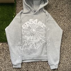 Sp5der OG Web Hoodie Grey