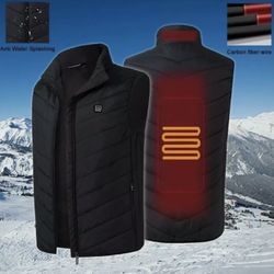 Heated Vest Warm Winter Warm Electric USB Jacket Men Large Heating Coat Thermal