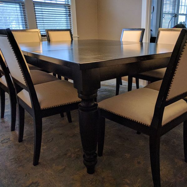 Reduced price!Pottery barn 60 inch solid wood black table. for Sale in