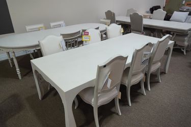 Jonathan Charles White Rectangle Dining Table