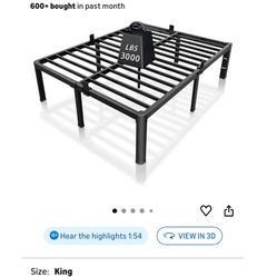 King Bed Frame In Box NEW! 