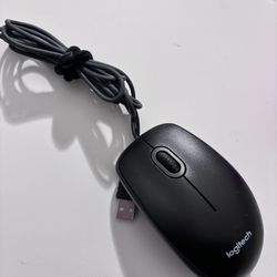 Brand New Logic Tech USB Corded Black Mouse