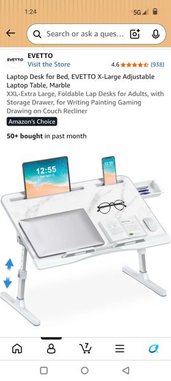 Large White Lap Desk or Bed Desk