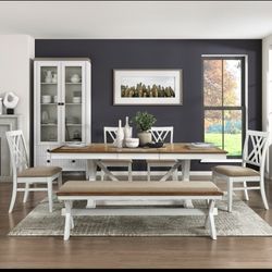 SALE!!! 6-PC Dining Table / Dining Table + 4 Chairs + Bench ONLY $899