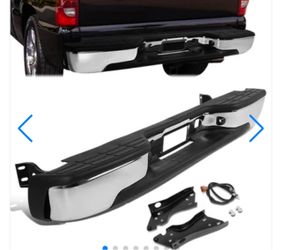 New 1999-2007 Chevy Silverado GMC Sierra 1500 2500 3500HD  steel chrome Styleside Rear Step Bumper assembly