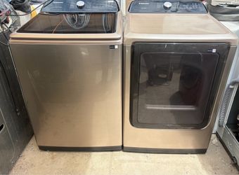 SAMSUNG. WASHER AND GAS DRYER