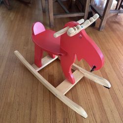 Kids Wood Rocking Moose Interactive 
