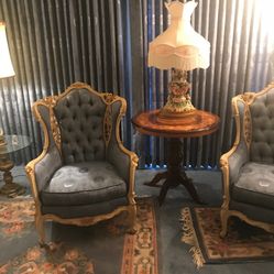 Two Beautiful Blue Chairs 