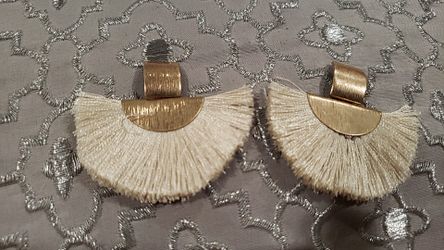 Boho fringe tassel thread earrings super cute