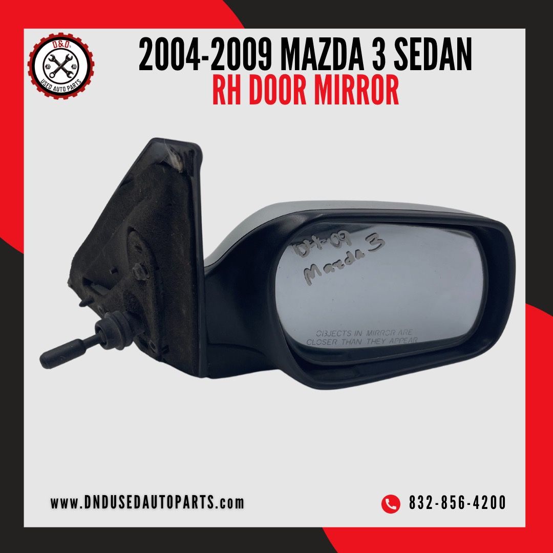 2004-2009 MAZDA 3 SEDAN RH DOOR MIRROR