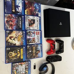 PS4 Pro And Accessories/games