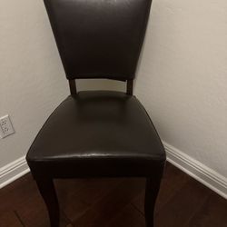 Dark Walnut Colored Table Height Chair
