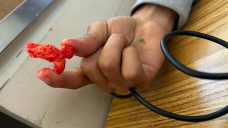 Dih shaped Cheeto