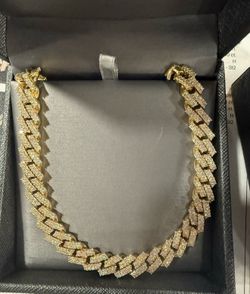 Iced out Miami Cuban link chain necklace