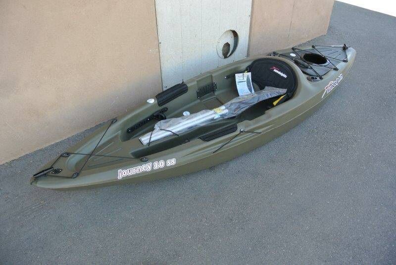 Sun Dolphin Journey 10 SS Sit-On Angler Fishing Kayak in Olive Green