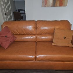 Leather Couch & Assent Chair
