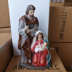 Beautiful 12” Holy Family Nativity – Bethlehem Gifts – New