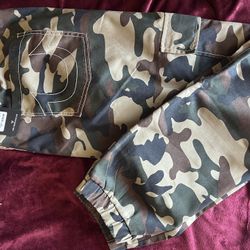 True Religion Camo Cargo Pants 