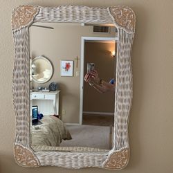 Wicker Mirror