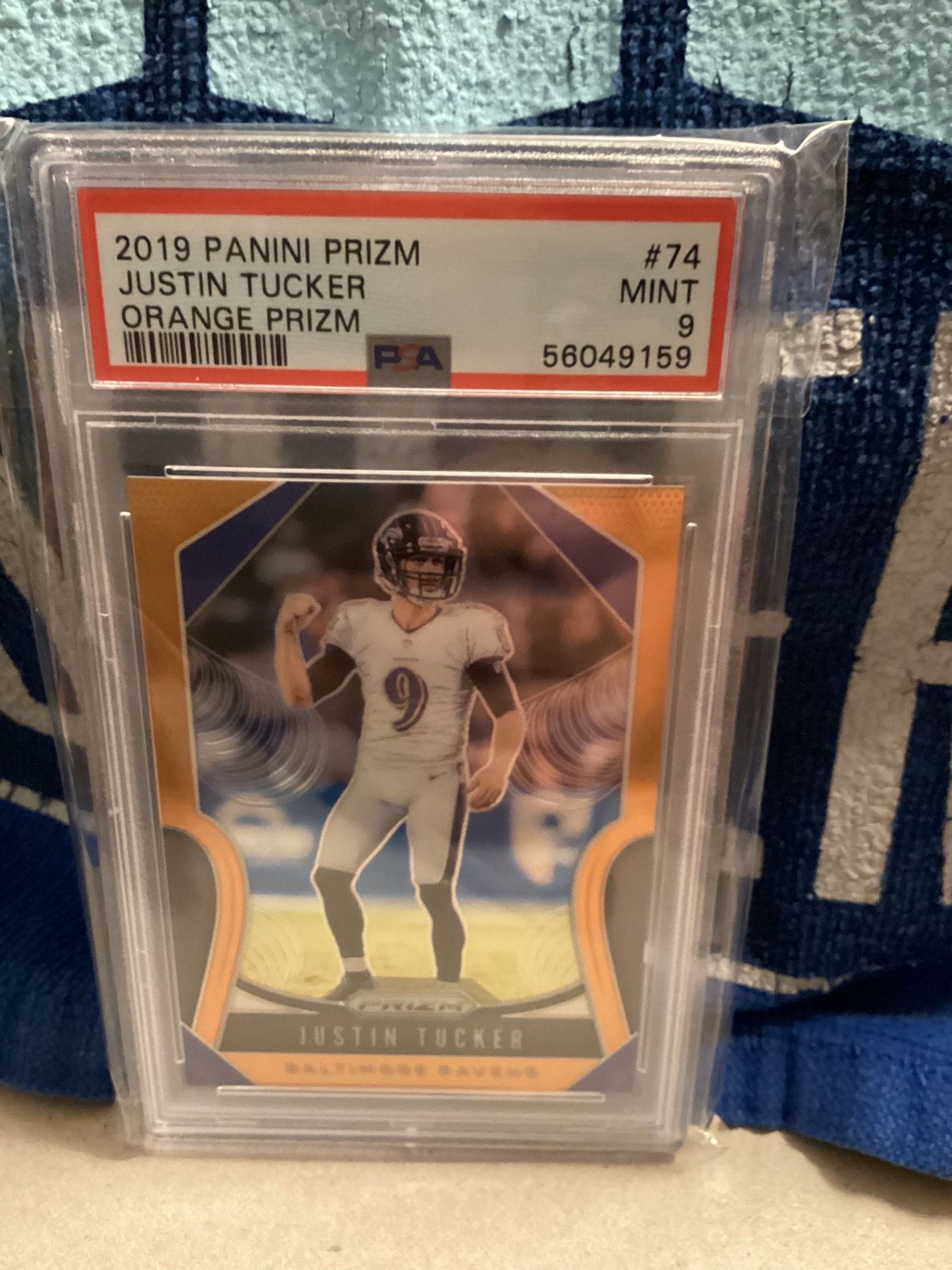 2019 Panini Prizm Orange Prizm Justin Tucker Gen. Mint 9.