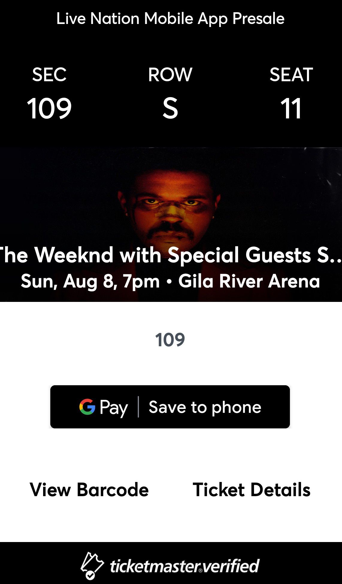 The Weeknd After Hours tour 2021 AZ Tickets