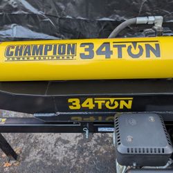 Champion 34-Ton Gas Log Splitter - Used Once, - $1300