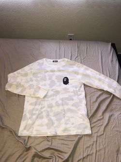 Bape white glow in the dark camo long sleeve