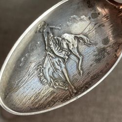 Cowboy and Indian Sterling Spoon