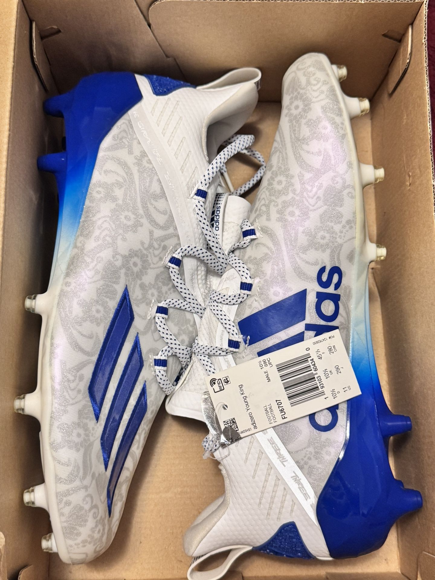 Adidas Shoes New Adidas Adizero Young King Blue White Floral Football Cleats