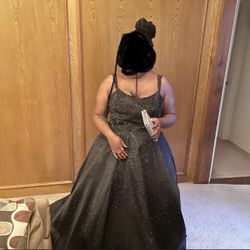 Sherri Hill Black Rhinestone Prom/ Quince Dress  