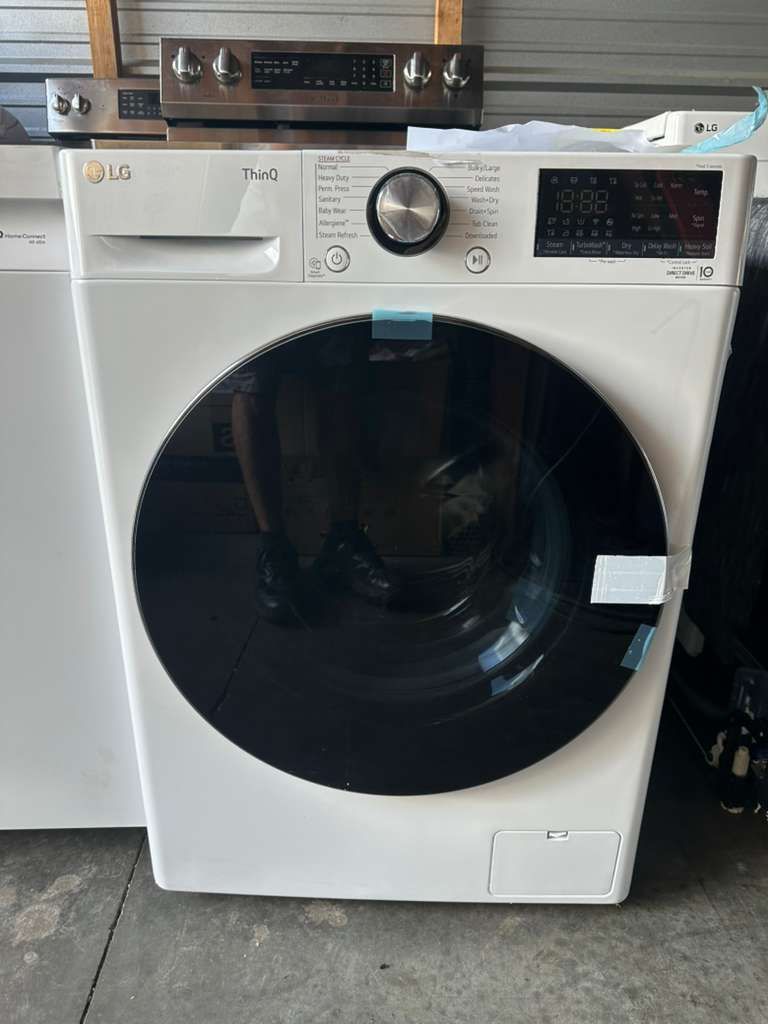 24 in. W 2.4 cu. ft. SMART All-in- One Compact Front Load Washer & Ventless Dryer Combo in White wit