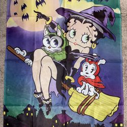 Betty Boop Garden  House Decor Flag Halloween October Holiday Pudgy New 