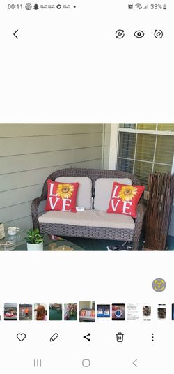 Wicker Lovesaeat 2 Peaces