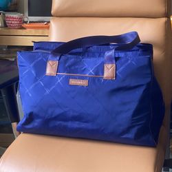 Vera Bradley Large Blue Travel Tote
