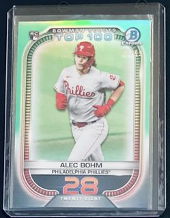2021 Bowman Chrome Alec Bohm Green Top 100 RC /99