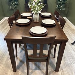 Coote 6 - Person Solid Wood Solid Wood Top Four Leg Dining Set