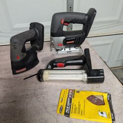 Three Craftsman 19.2 volt power tools