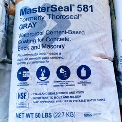 MASTER SEAL 581  CEMENT-BASED COATING $55 EACH
