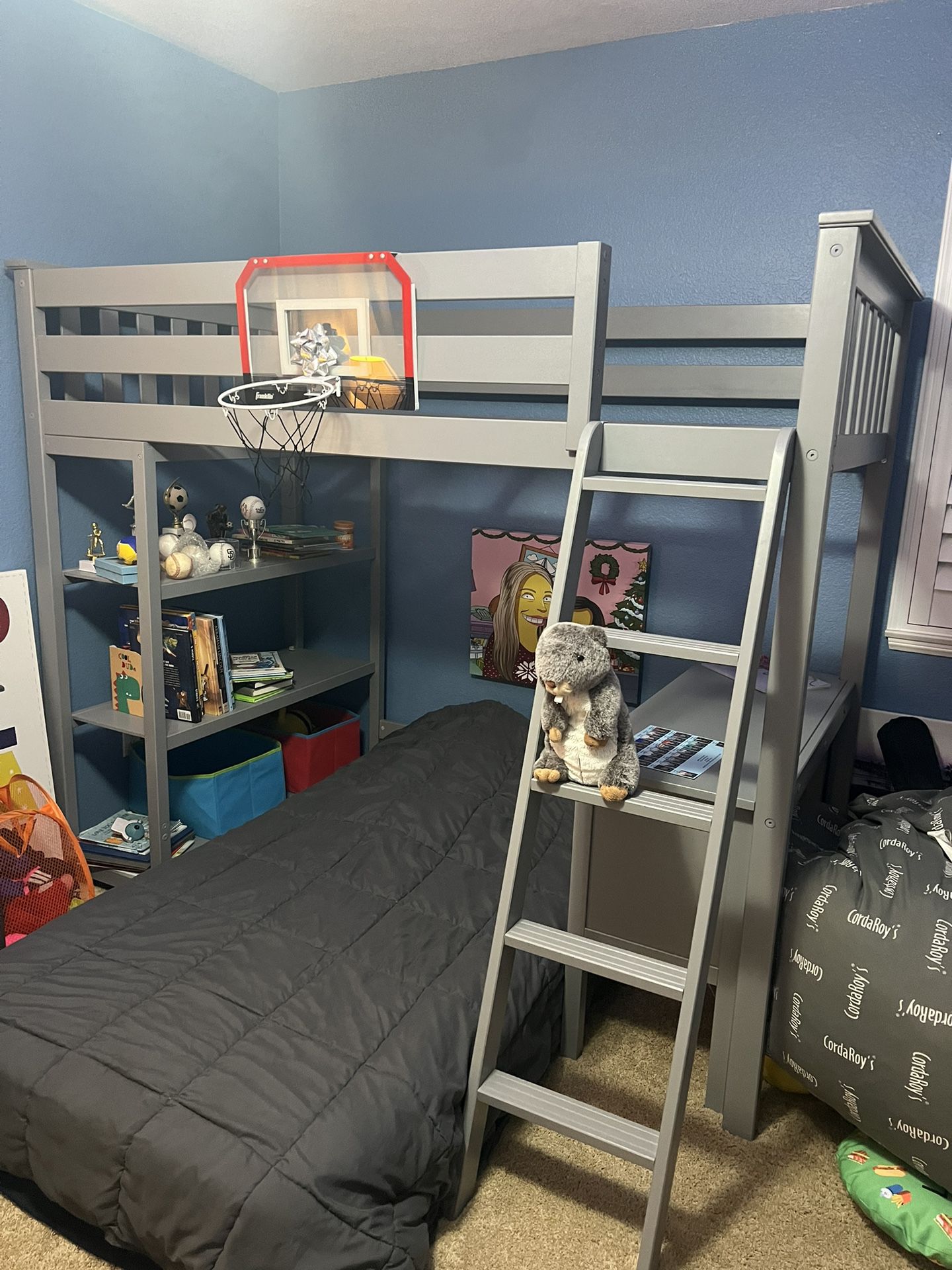 Twin Loft Bed - Mattress Included