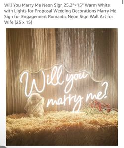 Will you Marry me neon sign