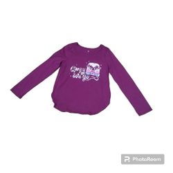 SO Girls Purple Favorite Tee Long Sleeve shirt Away We Go Size L (10/12)
